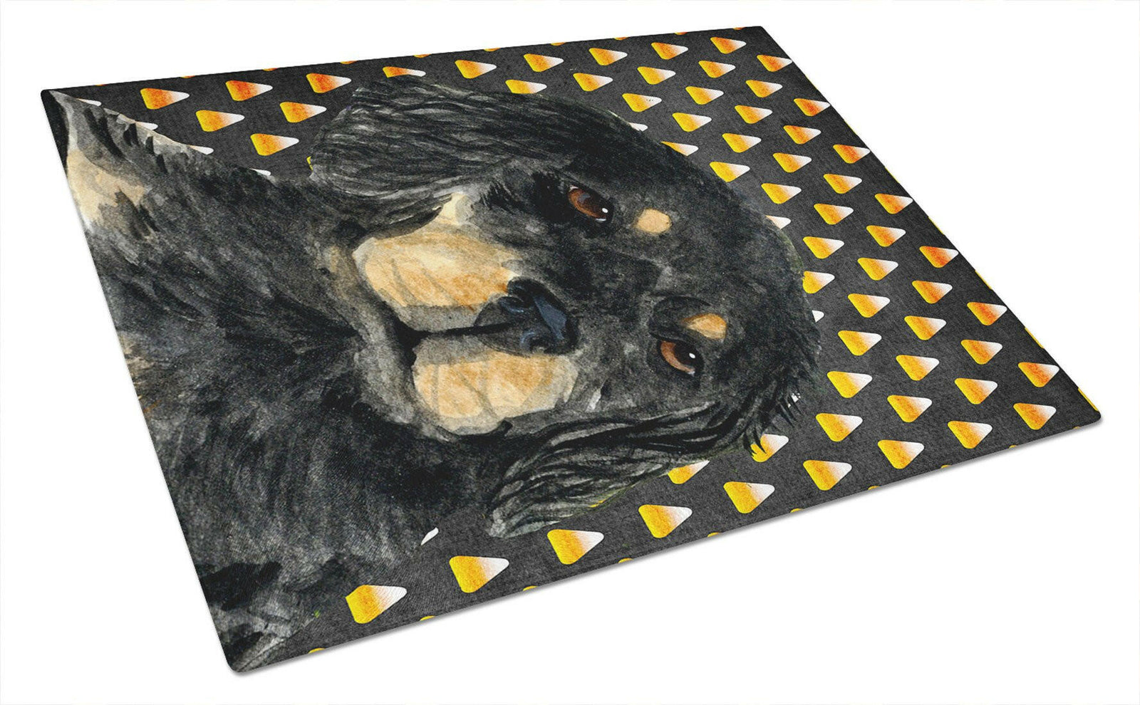 Gordon Setter Candy Corn Halloween Portrait Glass Cutting Board Large by Caroline's Treasures