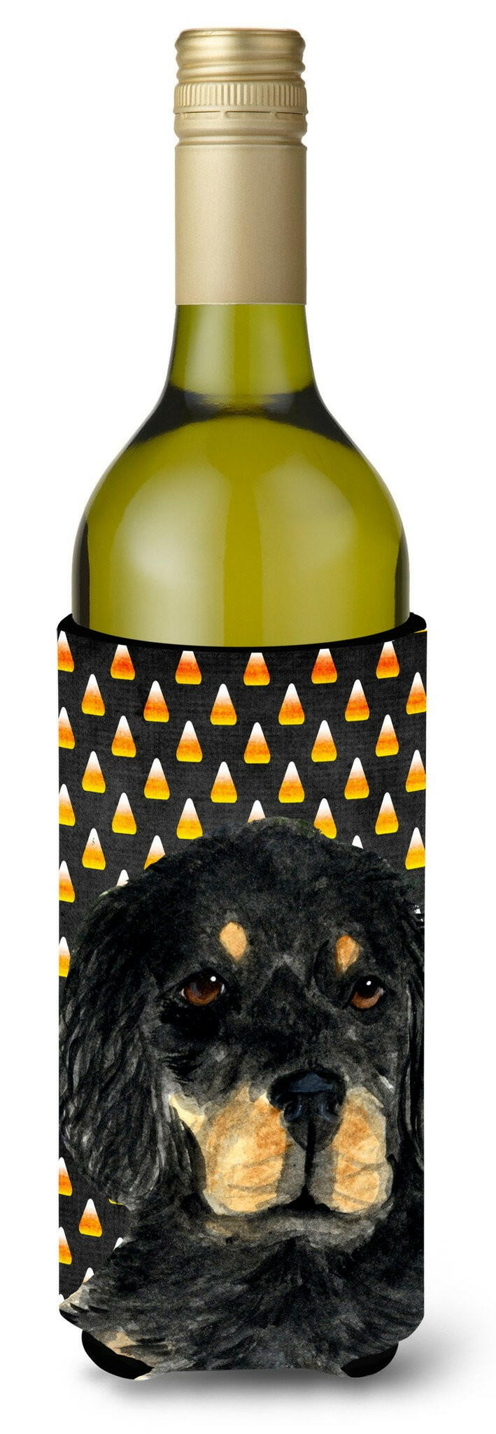 Gordon Setter Candy Corn Halloween Portrait Wine Bottle Beverage Insulator Beverage Insulator Hugger by Caroline's Treasures