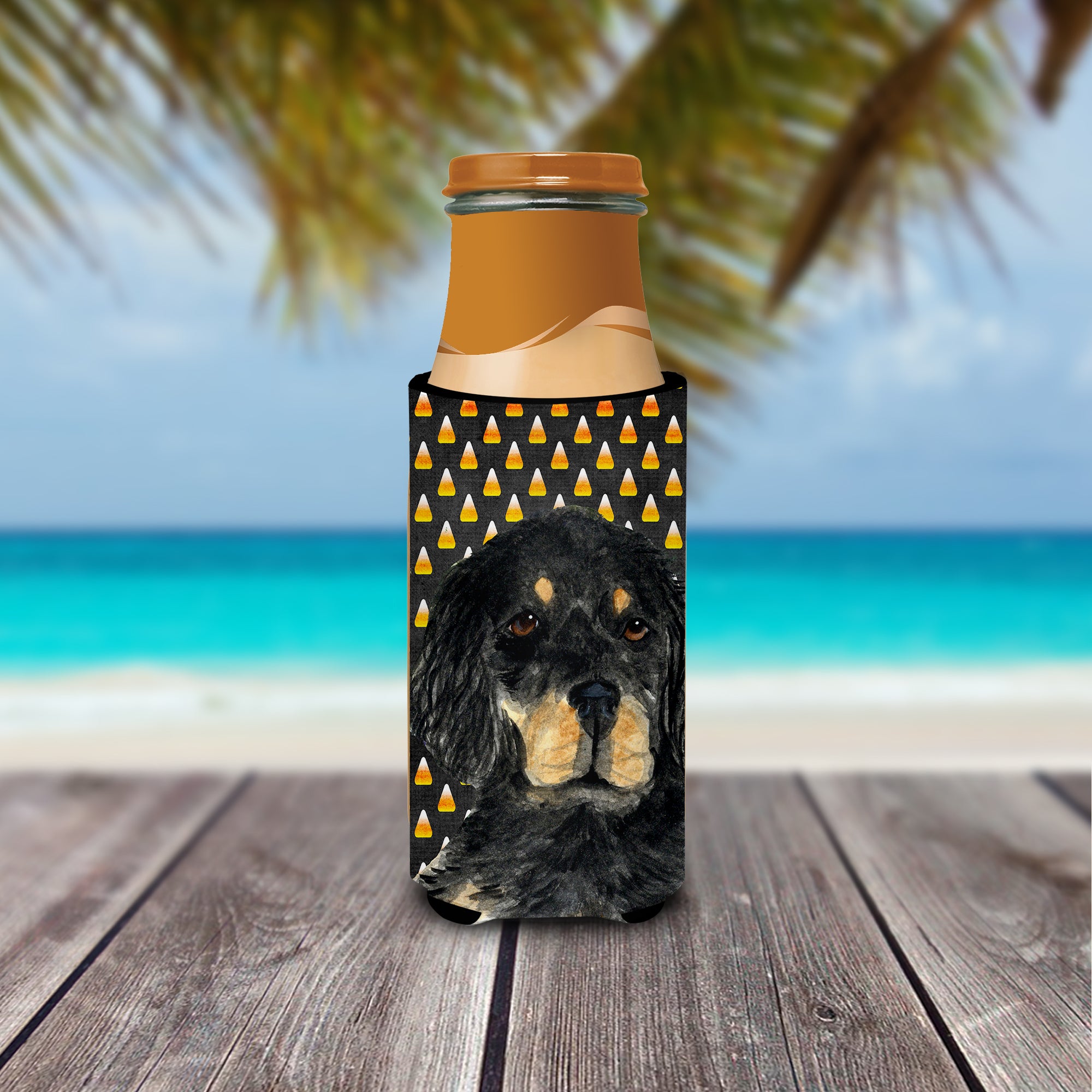 Gordon Setter Candy Corn Halloween Portrait Ultra Beverage Insulators for slim cans SS4308MUK.