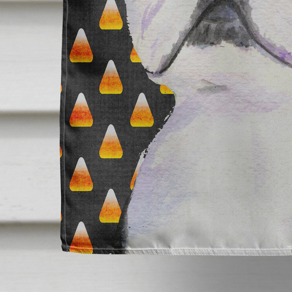 Boston Terrier Candy Corn Halloween Portrait Flag Canvas House Size  the-store.com.