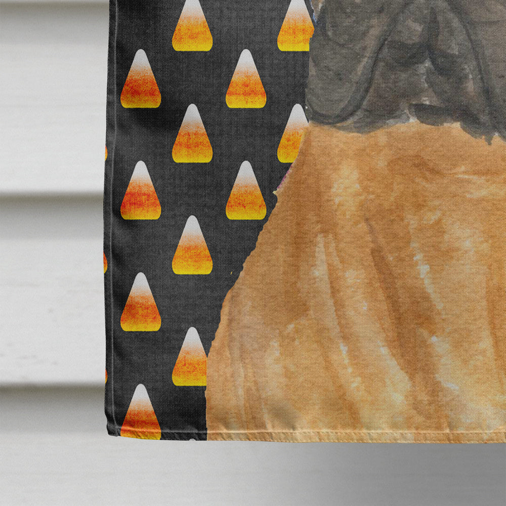 Bullmastiff Candy Corn Halloween Portrait Flag Canvas House Size  the-store.com.