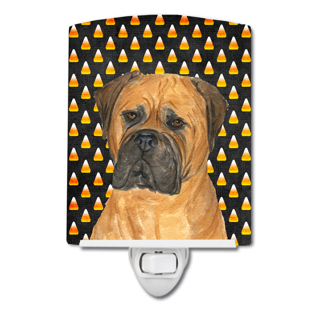 Bullmastiff Candy Corn Halloween Portrait Ceramic Night Light SS4310CNL - the-store.com