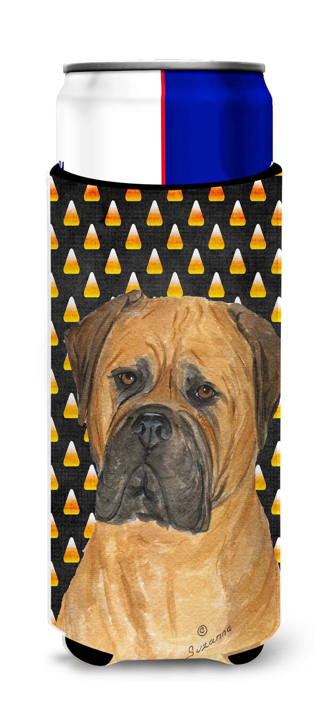 Bullmastiff Candy Corn Halloween Portrait Ultra Beverage Insulators for slim cans SS4310MUK.