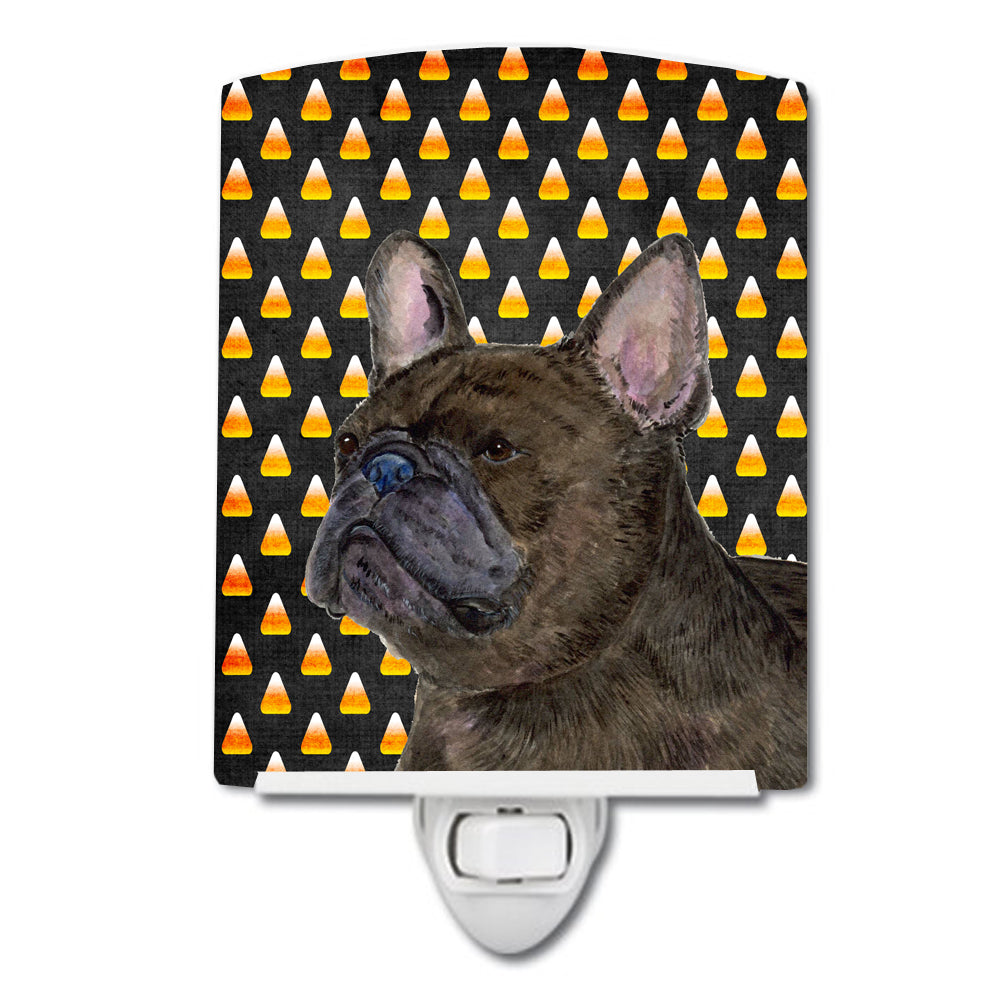 French Bulldog Candy Corn Halloween Portrait Ceramic Night Light SS4312CNL - the-store.com