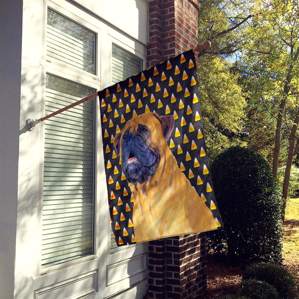 Mastiff Candy Corn Halloween Portrait Flag Canvas House Size  the-store.com.