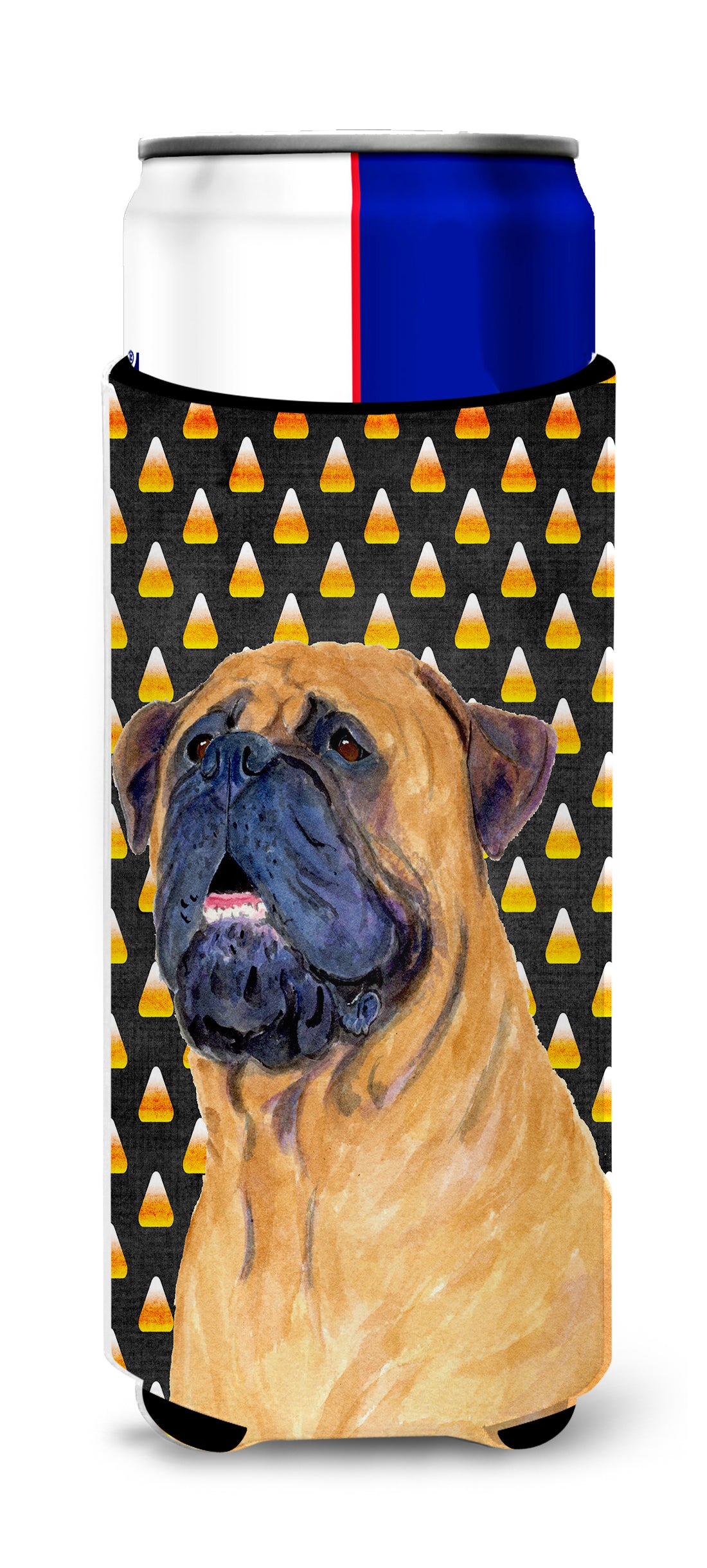 Mastiff Candy Corn Halloween Portrait Ultra Beverage Insulators for slim cans SS4313MUK.