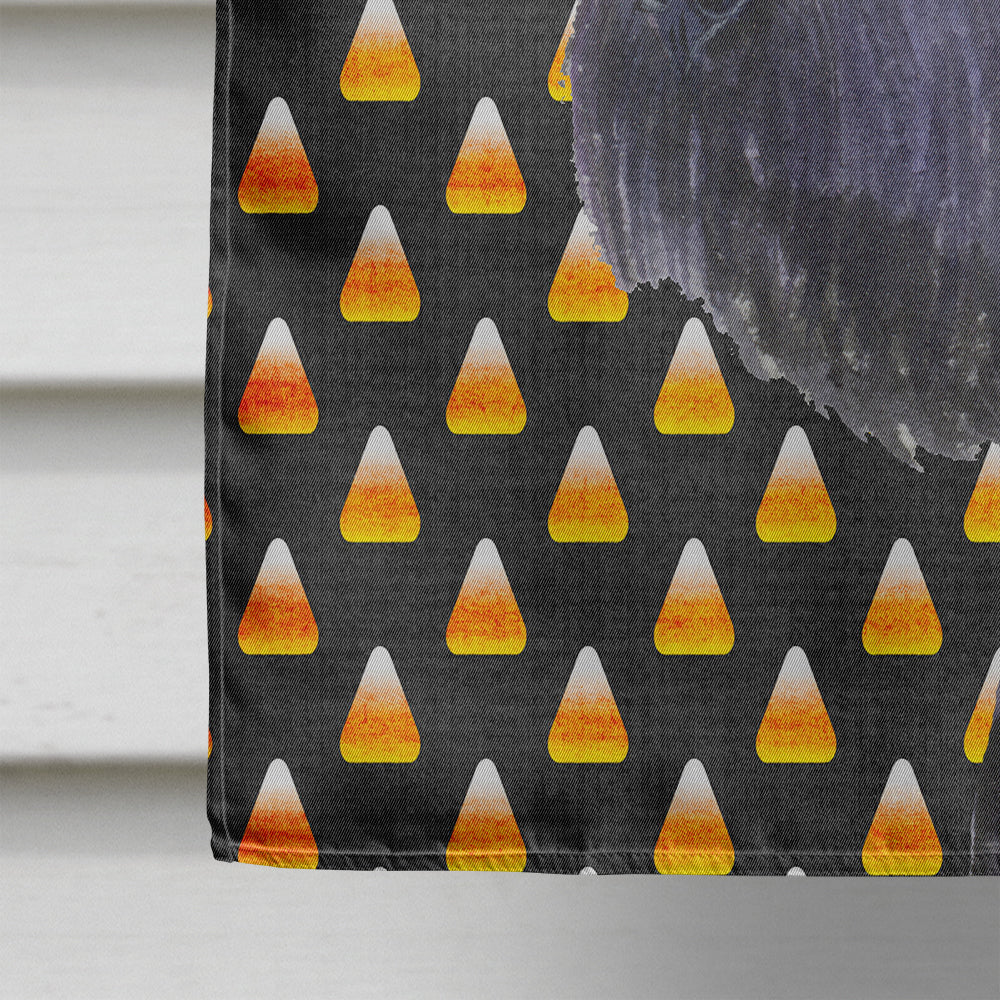 Schnauzer Giant Candy Corn Halloween Portrait Flag Canvas House Size  the-store.com.