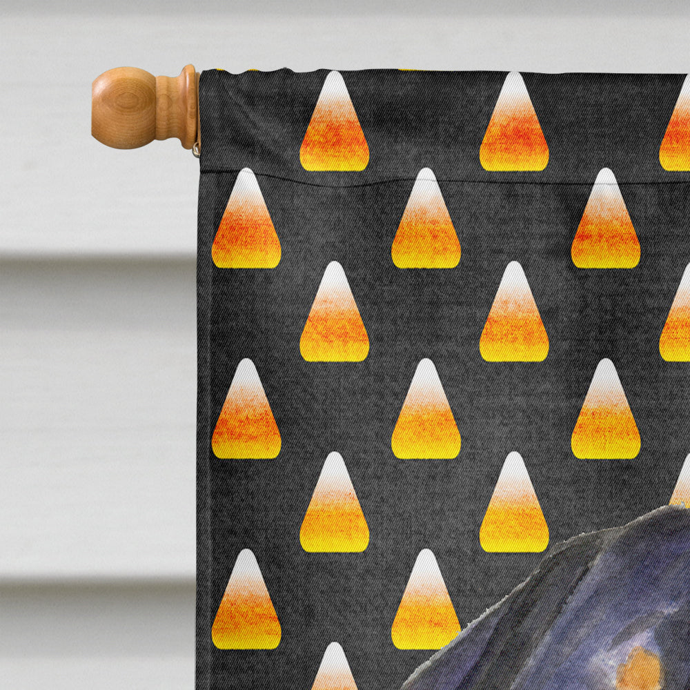 Rottweiler Candy Corn Halloween Portrait Flag Canvas House Size  the-store.com.