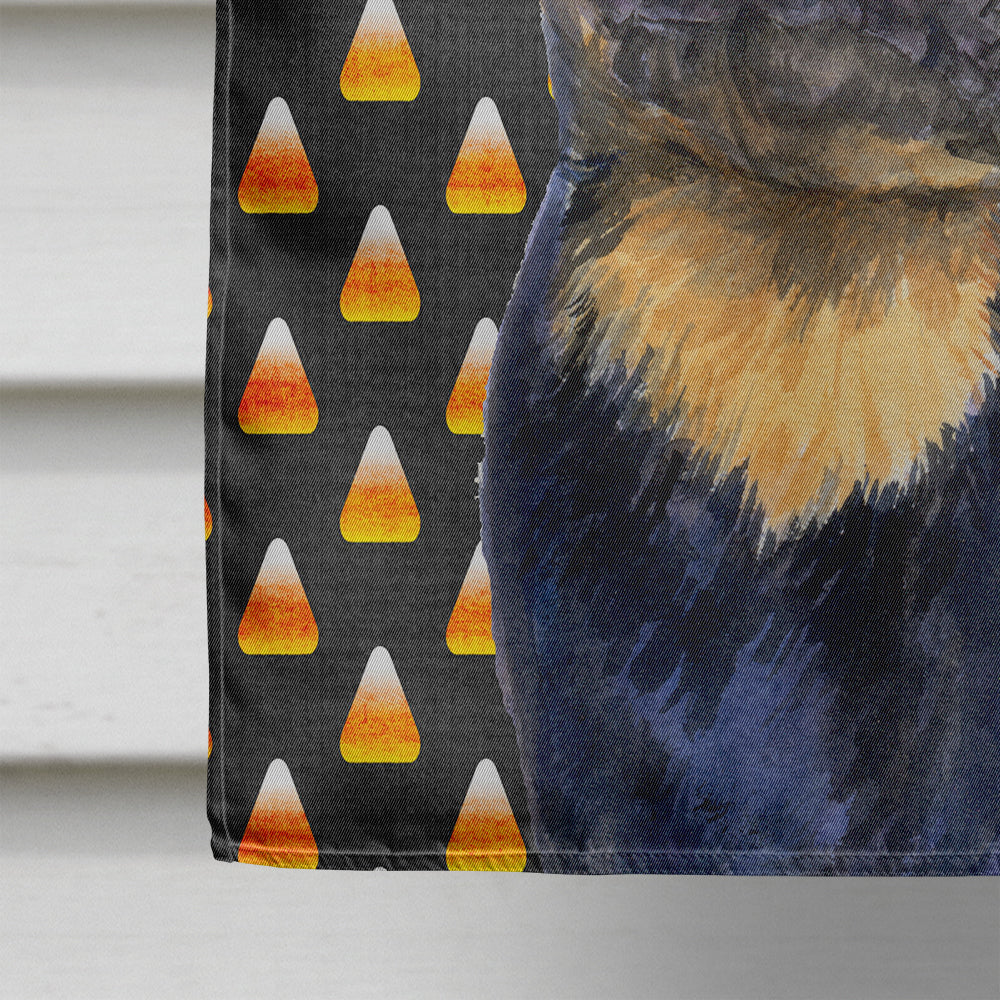 Rottweiler Candy Corn Halloween Portrait Flag Canvas House Size  the-store.com.