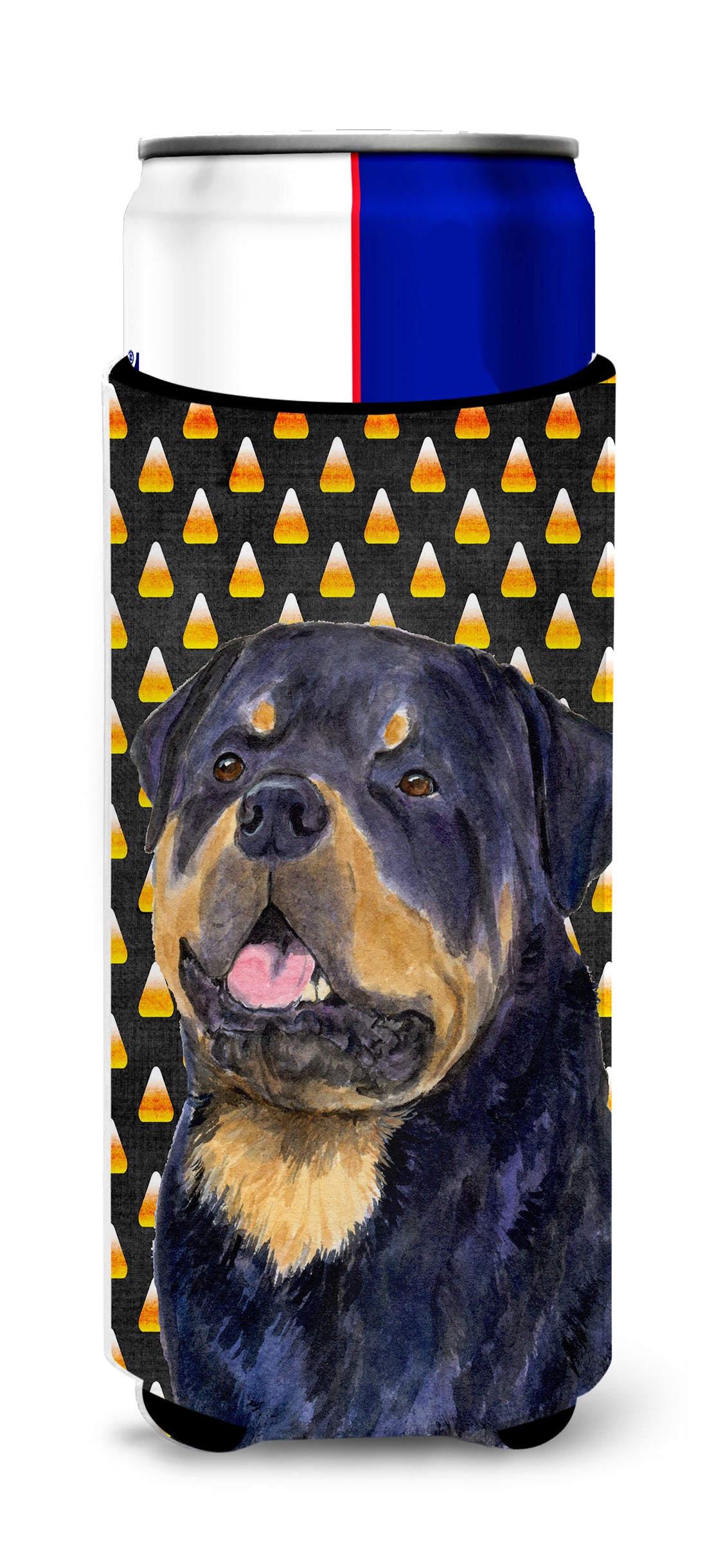 Rottweiler Candy Corn Halloween Portrait Ultra Beverage Insulators for slim cans SS4317MUK.