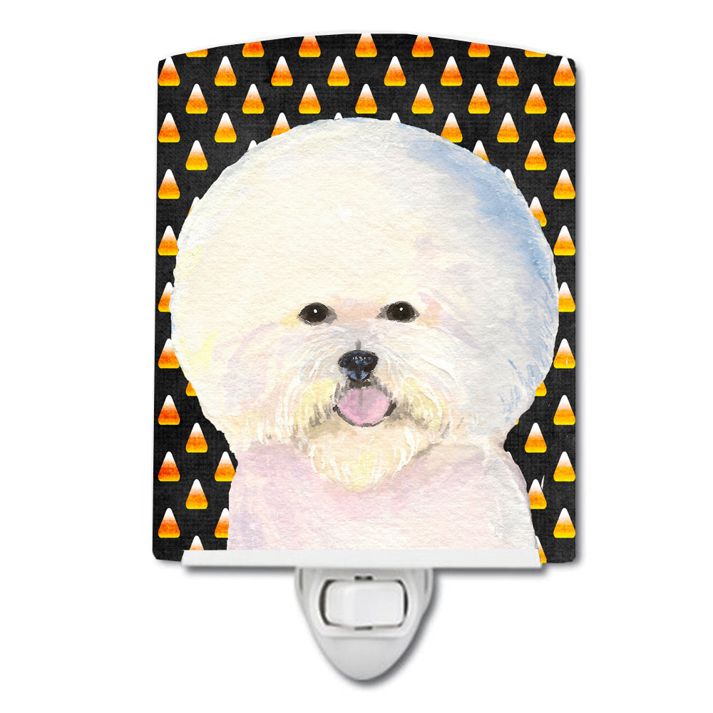 Bichon Frise Candy Corn Halloween Portrait Ceramic Night Light SS4319CNL - the-store.com