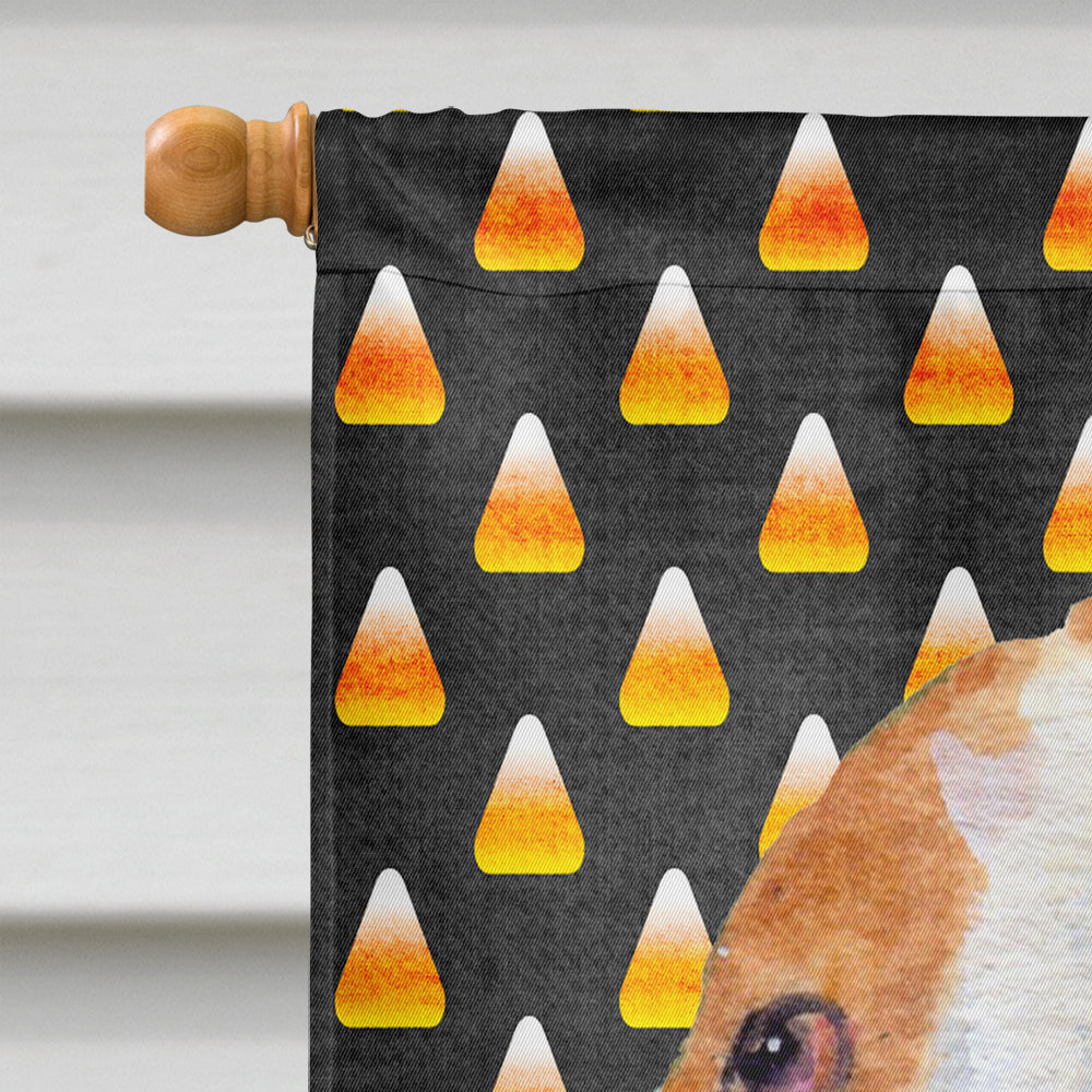 Basset Hound Candy Corn Halloween Portrait Flag Canvas House Size  the-store.com.