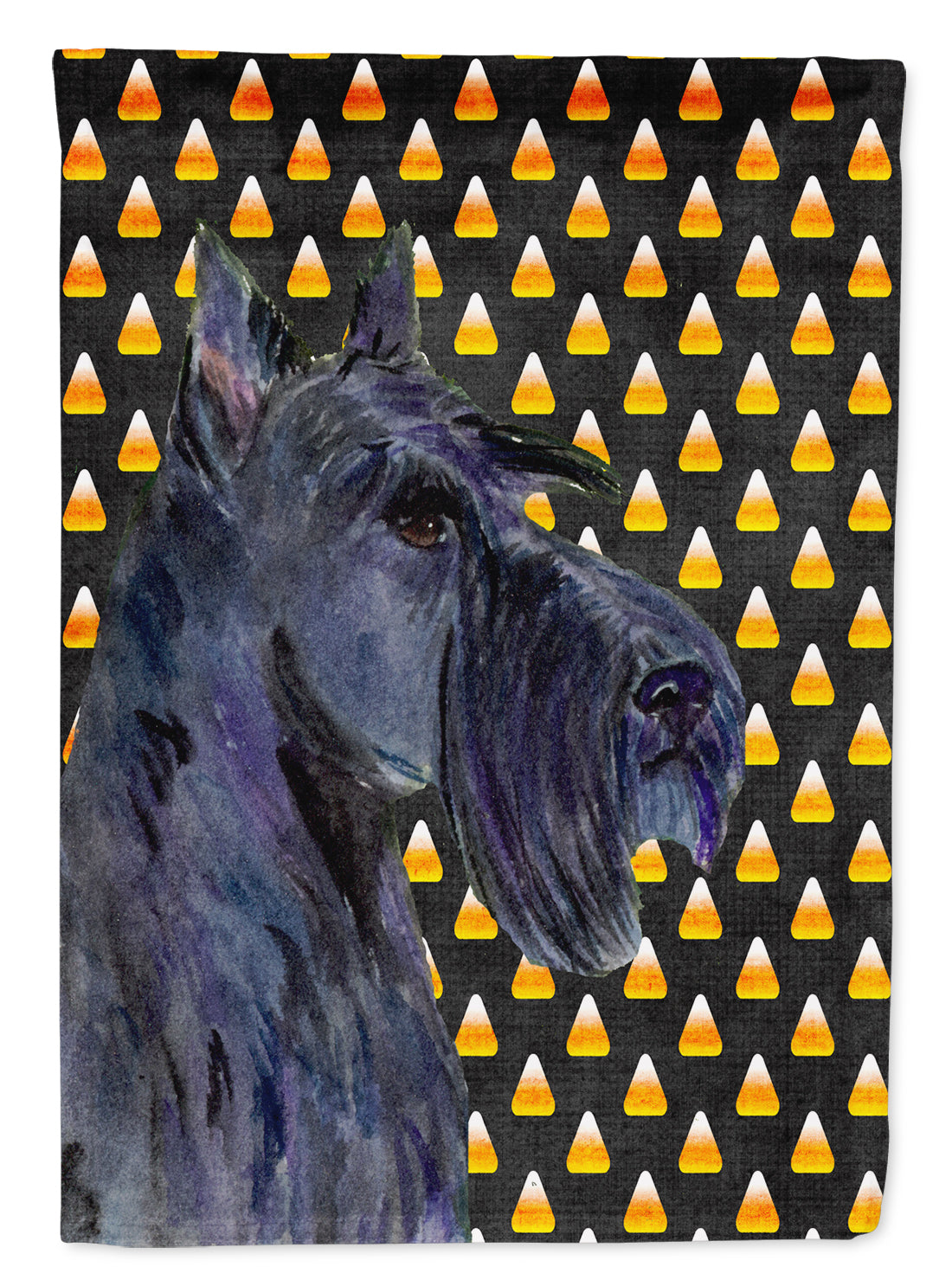 Scottish Terrier Candy Corn Halloween Portrait Flag Canvas House Size  the-store.com.