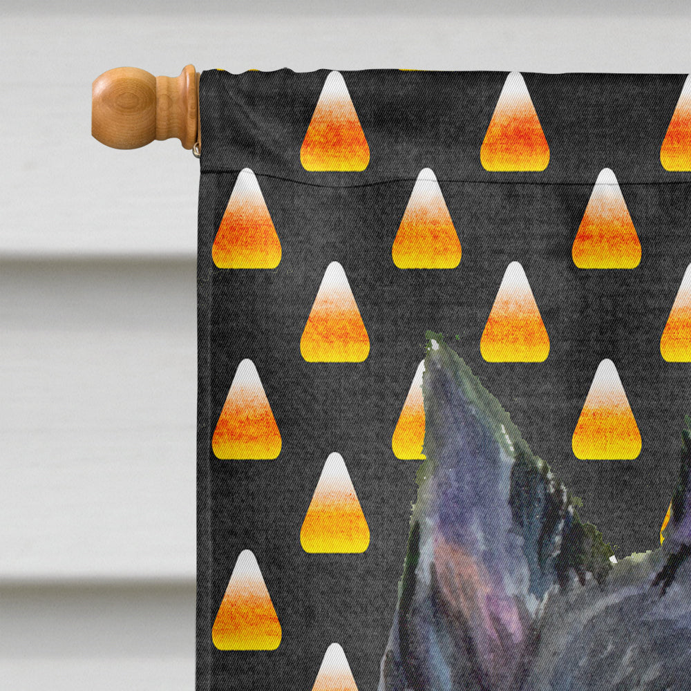 Scottish Terrier Candy Corn Halloween Portrait Flag Canvas House Size  the-store.com.