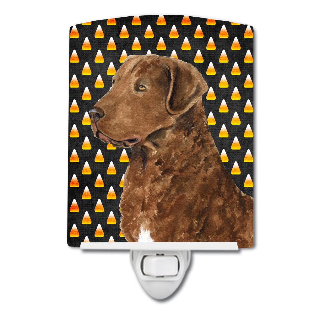 Chesapeake Bay Retriever Wheaten Candy Corn Halloween Portrait Ceramic Night Light SS4324CNL - the-store.com