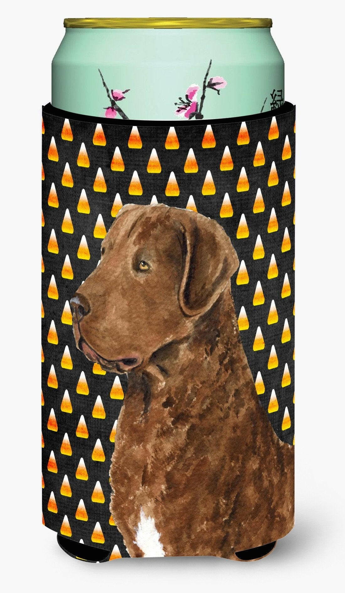 Chesapeake Bay Retriever Wheaten   Halloween Portrait  Tall Boy Beverage Insulator Beverage Insulator Hugger by Caroline's Treasures