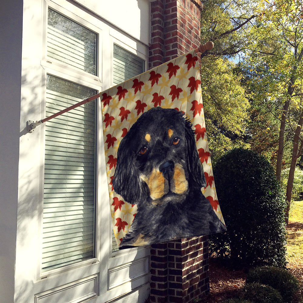 Gordon Setter Fall Leaves Portrait Flag Canvas House Size  the-store.com.