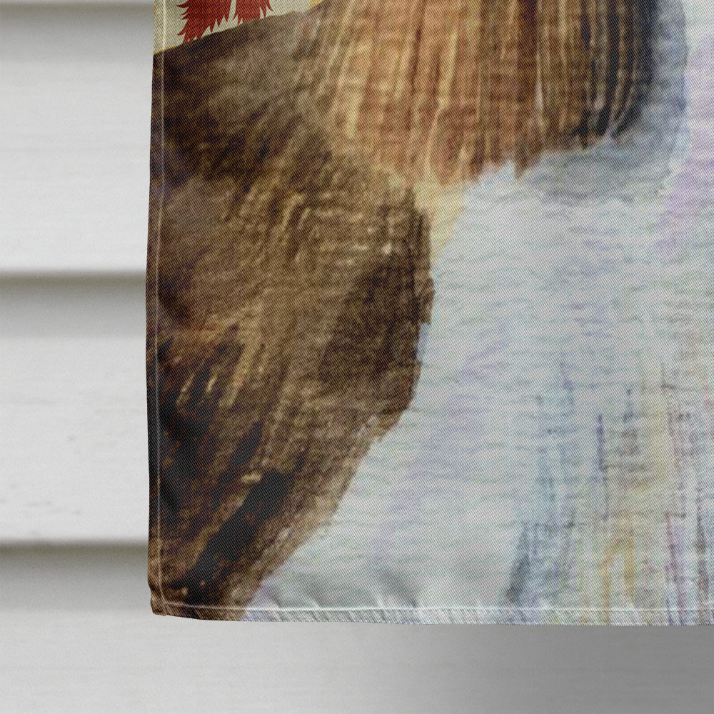 Springer Spaniel Fall Leaves Portrait Flag Canvas House Size  the-store.com.