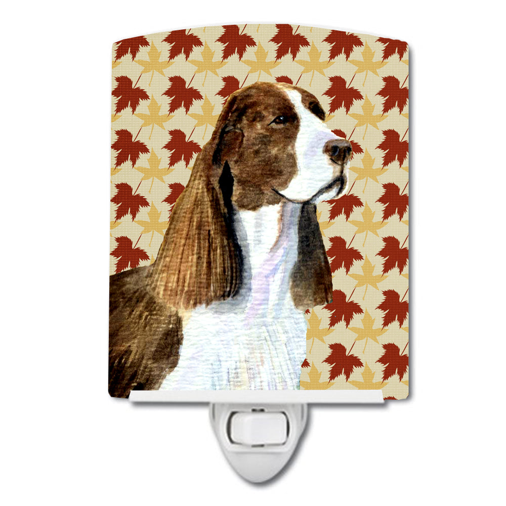 Springer Spaniel Fall Leaves Portrait Ceramic Night Light SS4343CNL - the-store.com