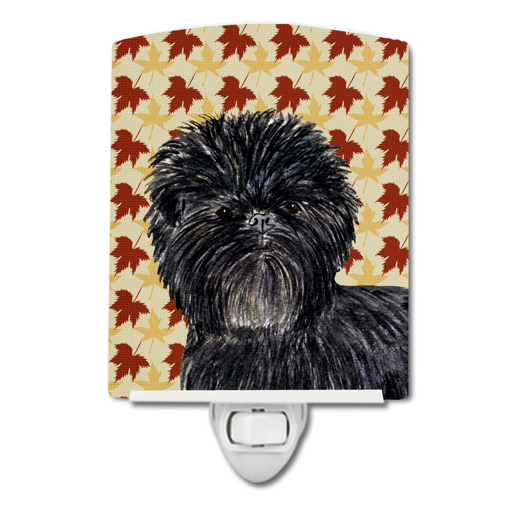 Affenpinscher Fall Leaves Portrait Ceramic Night Light SS4345CNL - the-store.com