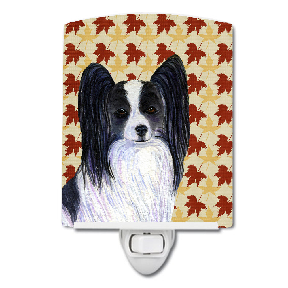 Papillon Fall Leaves Portrait Ceramic Night Light SS4351CNL - the-store.com