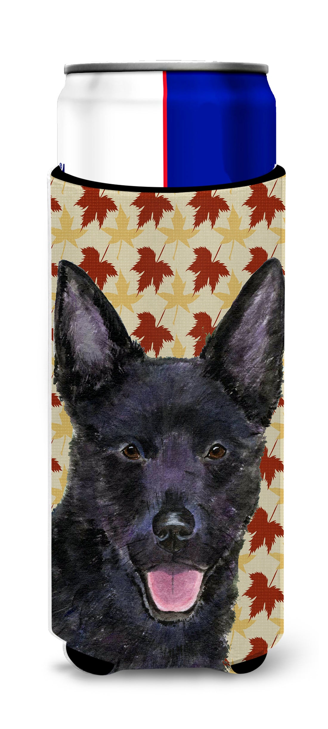 Australian Kelpie Fall Leaves Portrait Ultra Beverage Insulators for slim cans SS4358MUK.