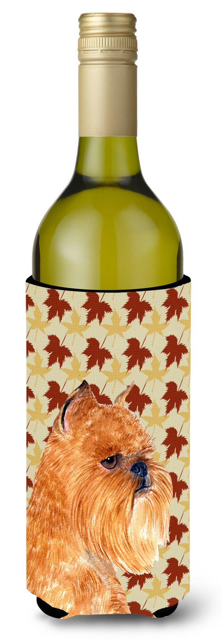 Brussels Griffon Fall Leaves Portrait Wine Bottle Beverage Insulator Beverage Insulator Hugger SS4362LITERK by Caroline's Treasures