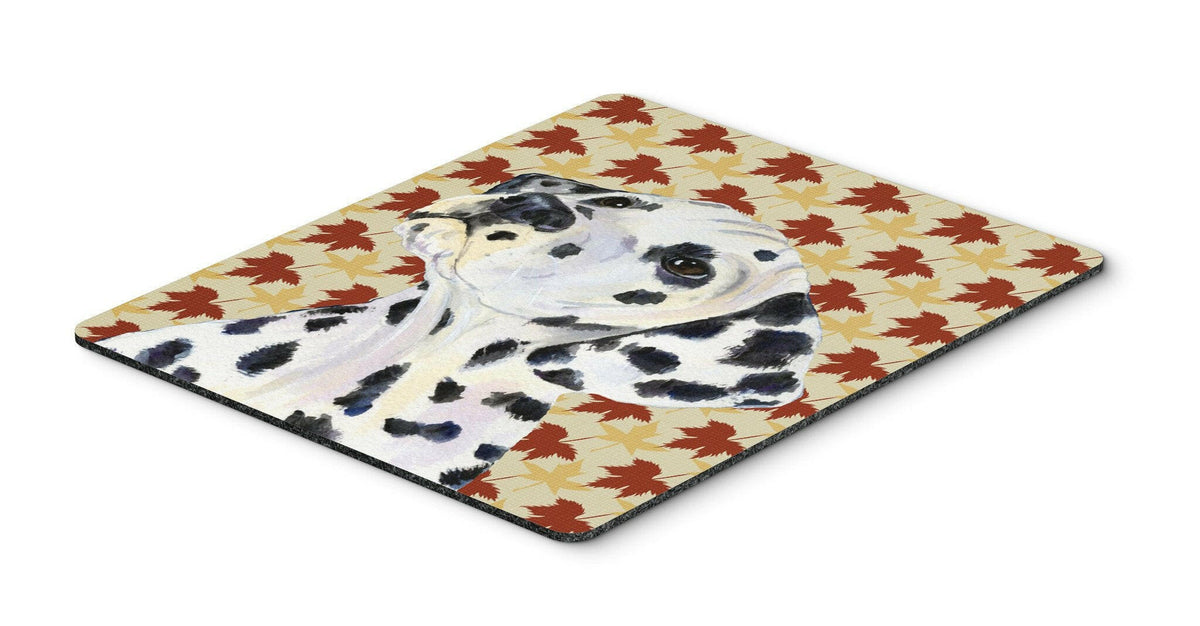 Dalmatian Fall Leaves Portrait Mouse Pad, Hot Pad or Trivet by Caroline&#39;s Treasures