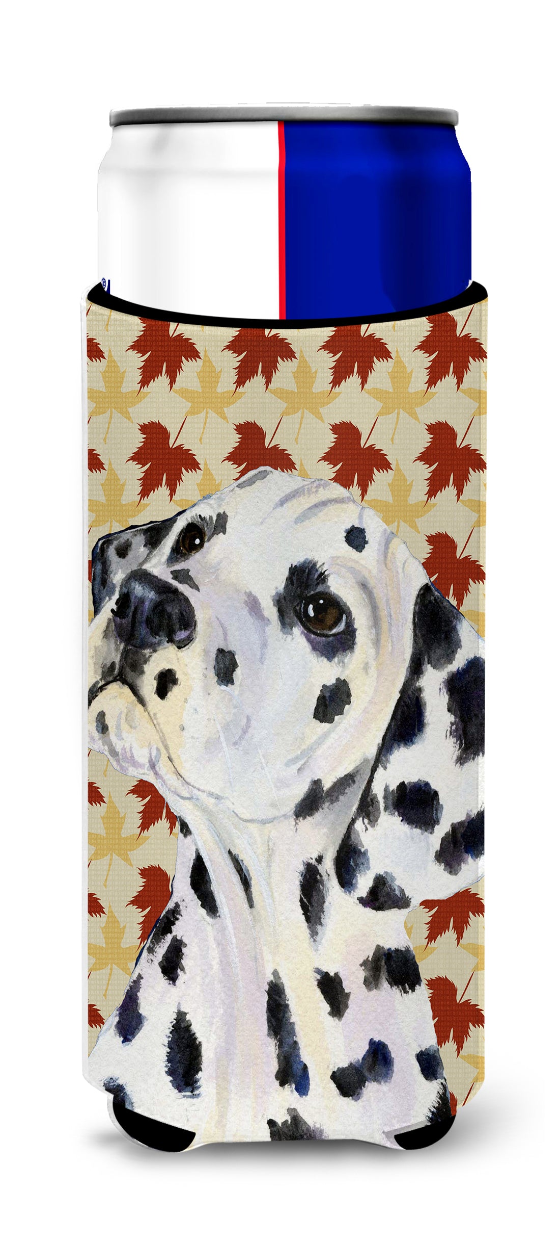 Dalmatian Fall Leaves Portrait Ultra Beverage Insulators for slim cans SS4364MUK.