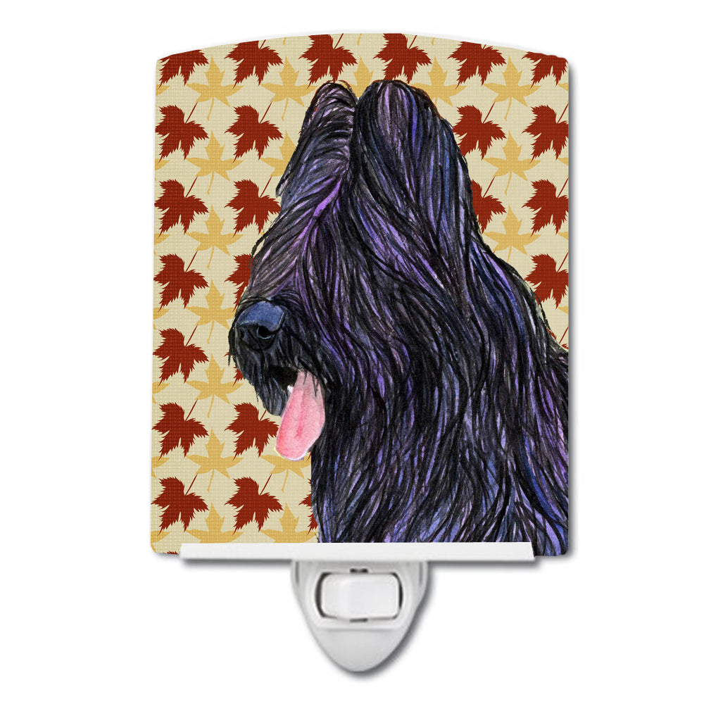 Briard Fall Leaves Portrait Ceramic Night Light SS4367CNL - the-store.com