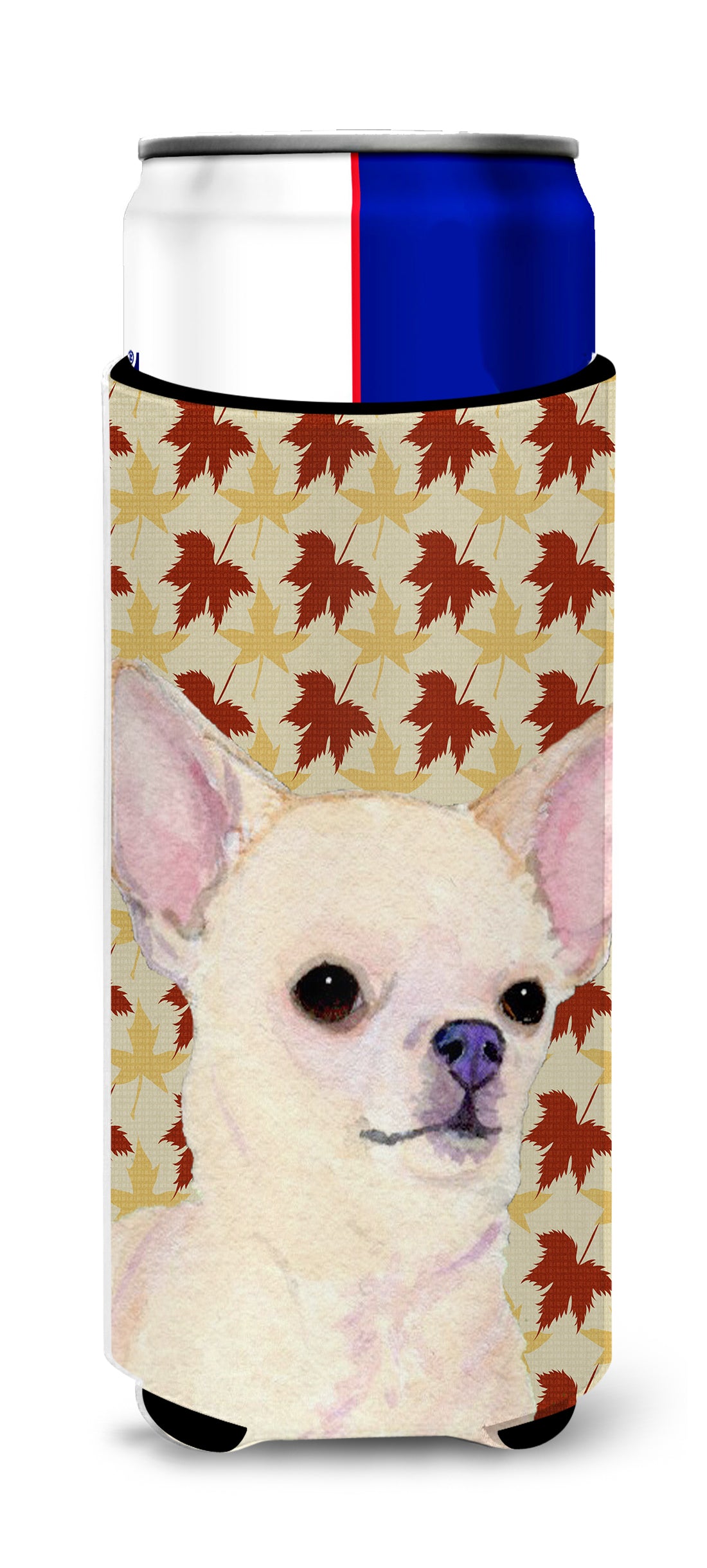 Chihuahua Fall Leaves Portrait Ultra Beverage Insulators for slim cans SS4384MUK.