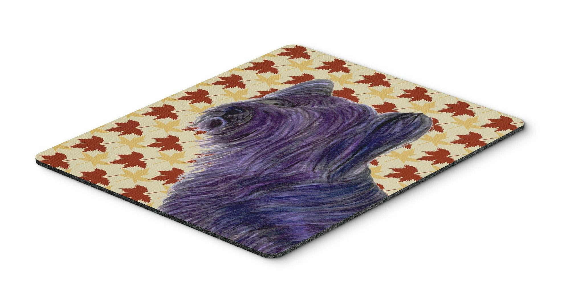 Skye Terrier Fall Leaves Portrait Mouse Pad, Hot Pad or Trivet by Caroline's Treasures