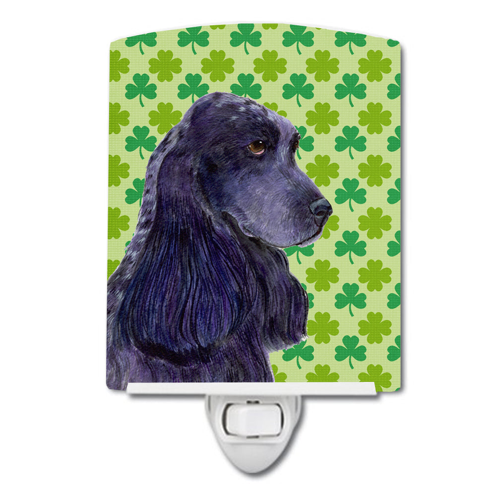 Cocker Spaniel St. Patrick's Day Shamrock Portrait Ceramic Night Light SS4402CNL - the-store.com