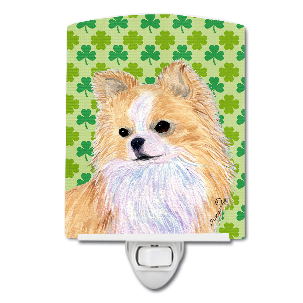 Chihuahua St. Patrick's Day Shamrock Portrait Ceramic Night Light SS4404CNL - the-store.com