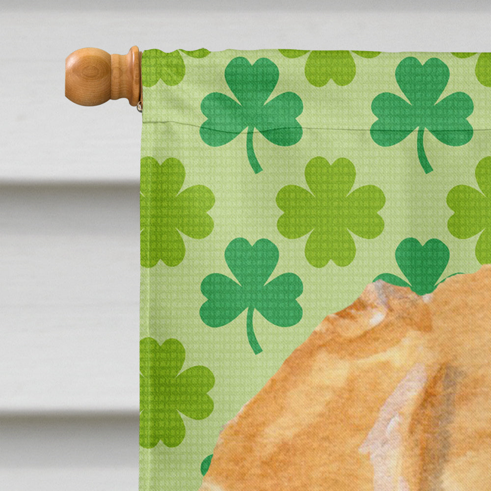 Golden Retriever St. Patrick's Day Shamrock Portrait Flag Canvas House Size  the-store.com.