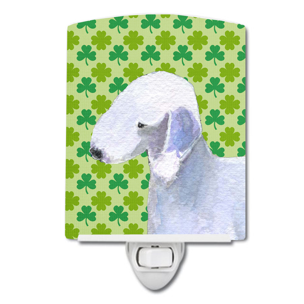 Bedlington Terrier St. Patrick's Day Shamrock Portrait Ceramic Night Light SS4414CNL - the-store.com