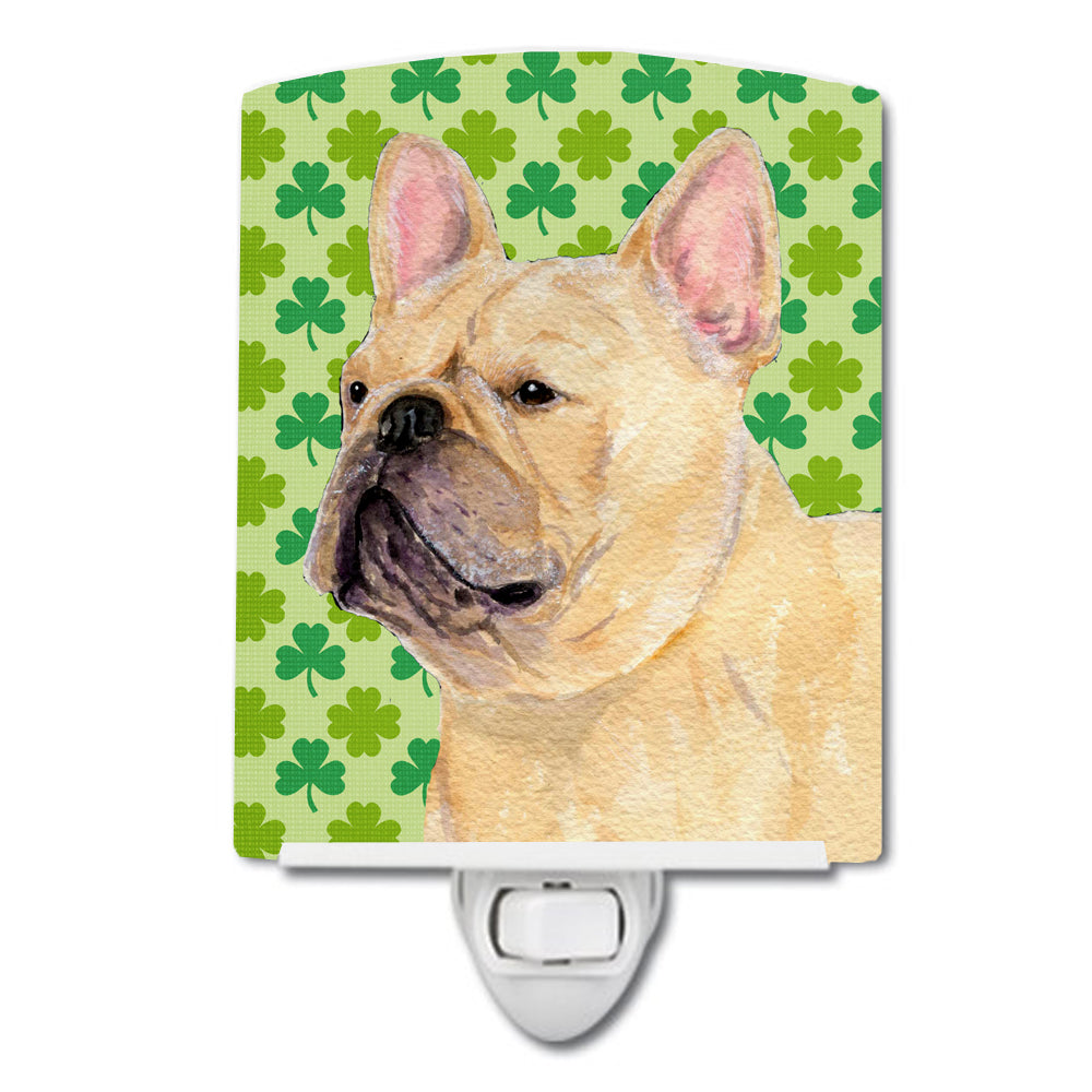 French Bulldog St. Patrick&#39;s Day Shamrock Portrait Ceramic Night Light SS4416CNL - the-store.com