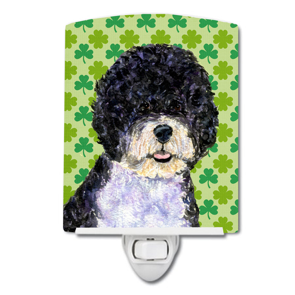 Portuguese Water Dog St. Patrick's Day Shamrock Ceramic Night Light SS4421CNL - the-store.com