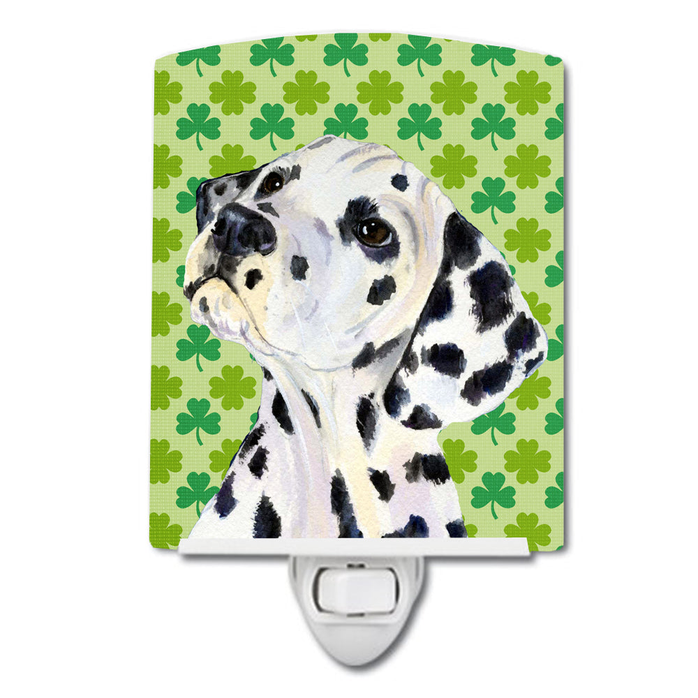 Dalmatian St. Patrick's Day Shamrock Portrait Ceramic Night Light SS4423CNL - the-store.com