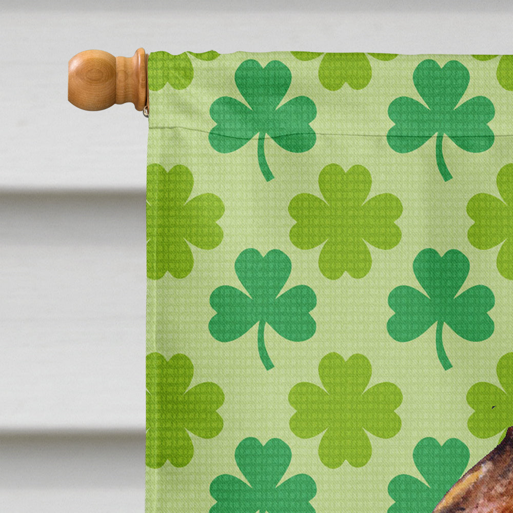 Brussels Griffon St. Patrick's Day Shamrock Portrait Flag Canvas House Size  the-store.com.