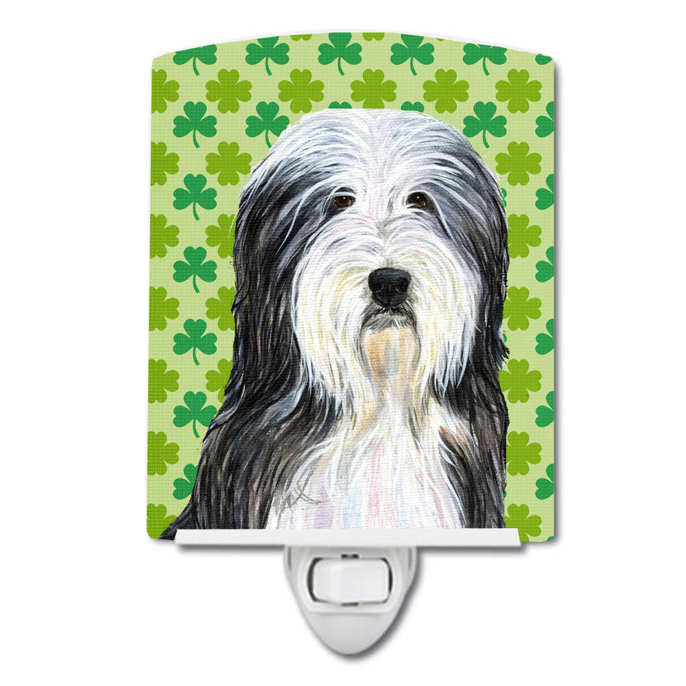 Bearded Collie St. Patrick&#39;s Day Shamrock Portrait Ceramic Night Light SS4428CNL - the-store.com