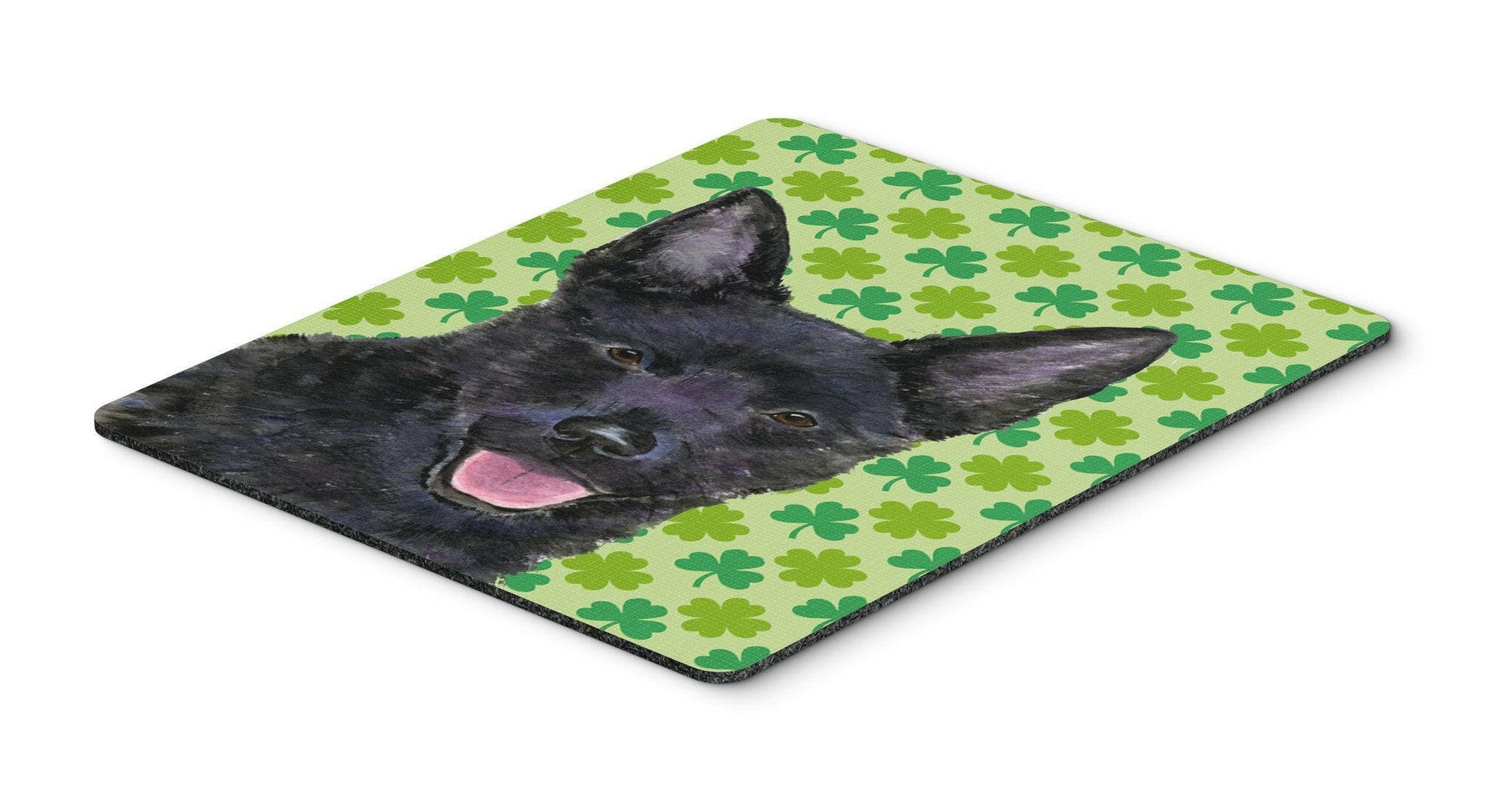 Australian Kelpie St. Patrick's Day Shamrock Mouse Pad, Hot Pad or Trivet by Caroline's Treasures