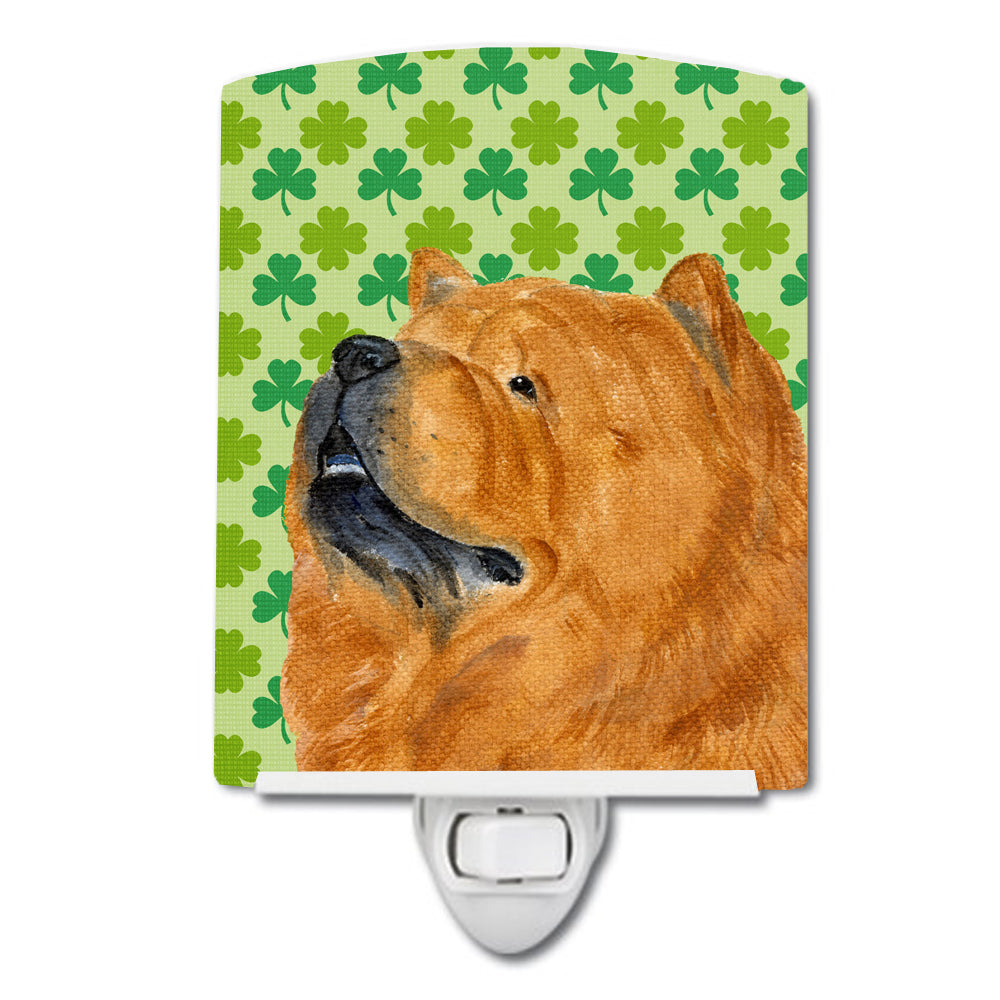 Chow Chow St. Patrick's Day Shamrock Portrait Ceramic Night Light SS4433CNL - the-store.com