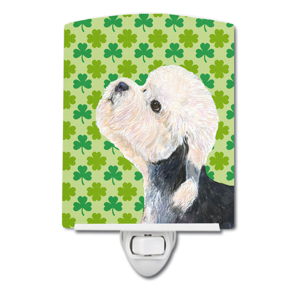 Dandie Dinmont Terrier St. Patrick's Day Shamrock Ceramic Night Light SS4434CNL - the-store.com