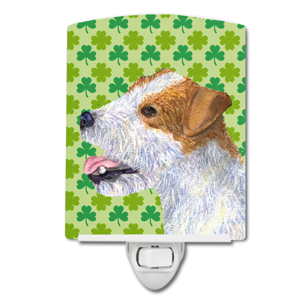 Jack Russell Terrier St. Patrick's Day Shamrock Portrait Ceramic Night Light SS4435CNL - the-store.com