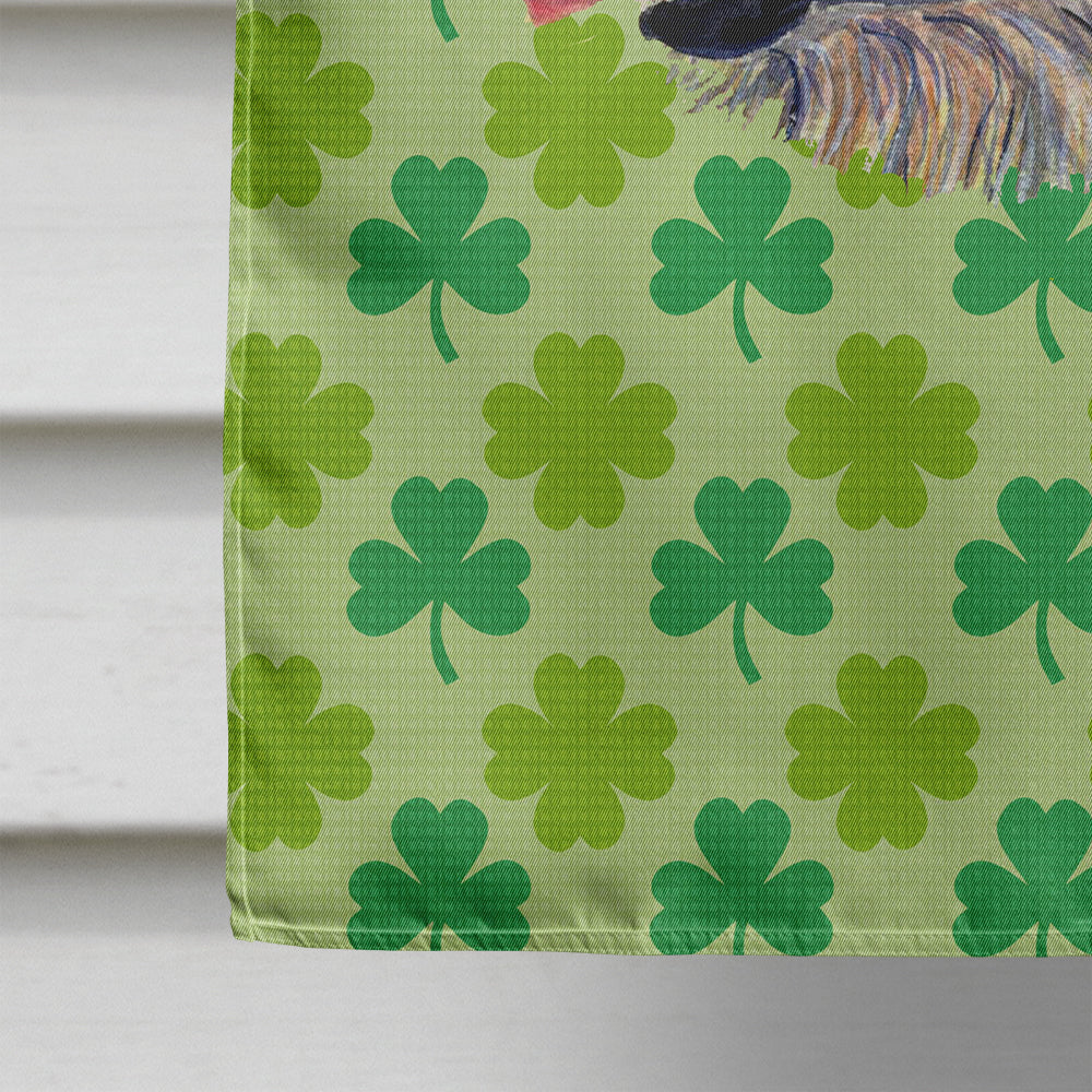 Irish Wolfhound St. Patrick's Day Shamrock Portrait Flag Canvas House Size  the-store.com.
