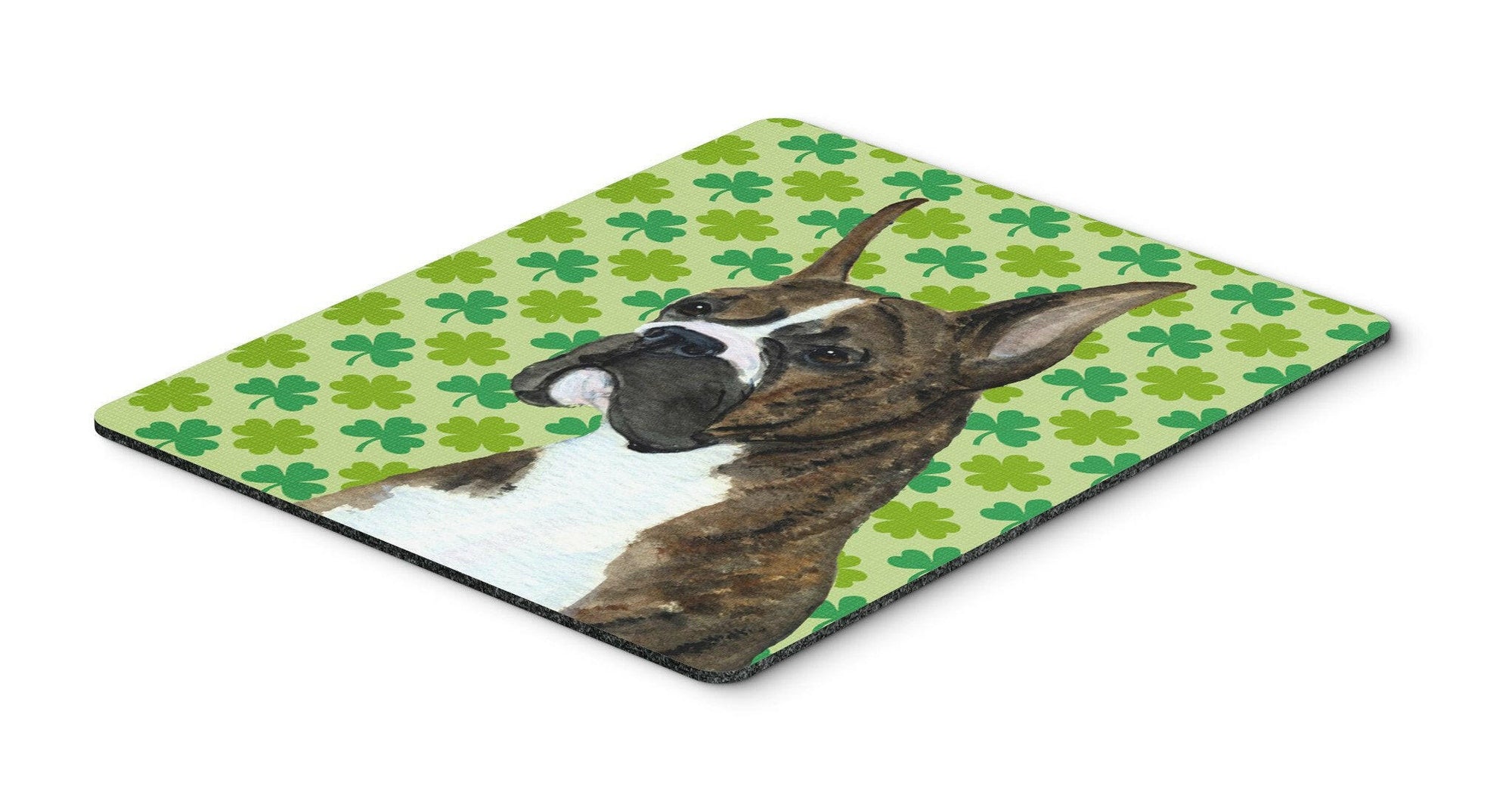 Boxer St. Patrick's Day Shamrock Portrait Mouse Pad, Hot Pad or Trivet by Caroline's Treasures