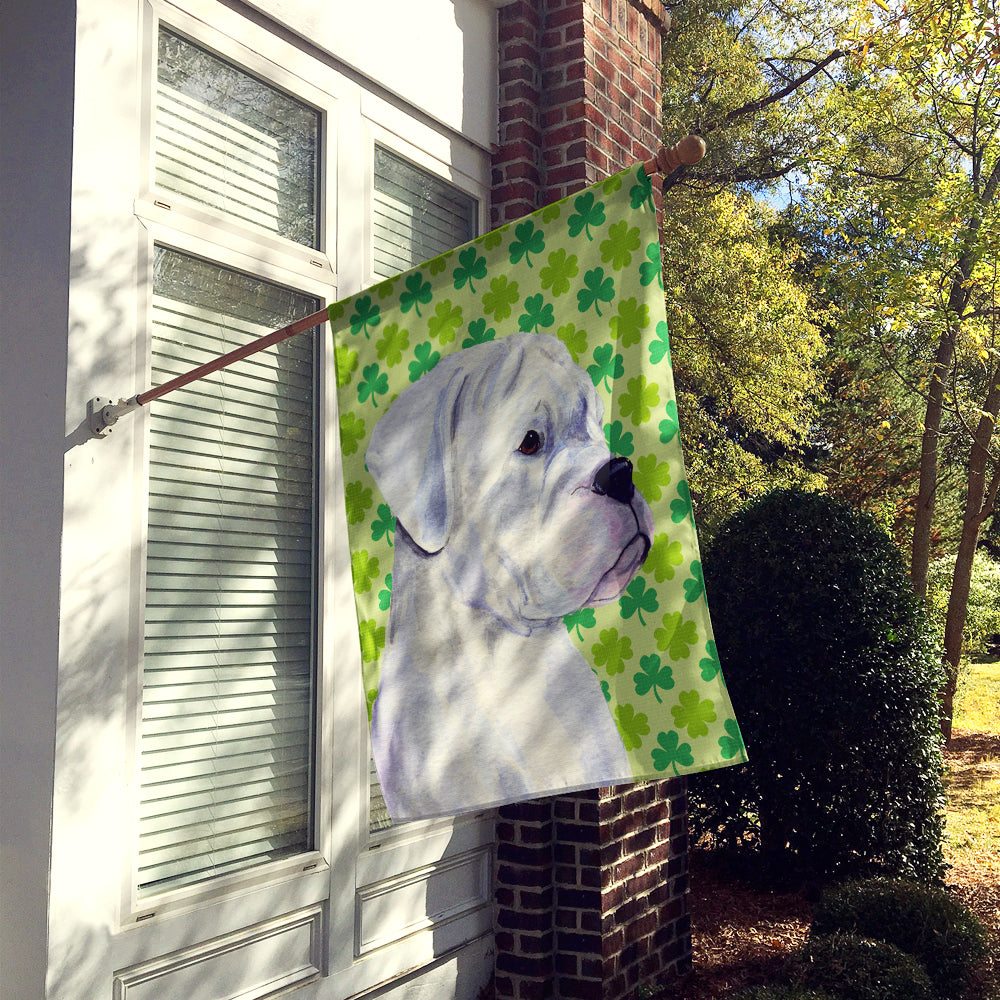 Boxer St. Patrick's Day Shamrock Portrait Flag Canvas House Size  the-store.com.