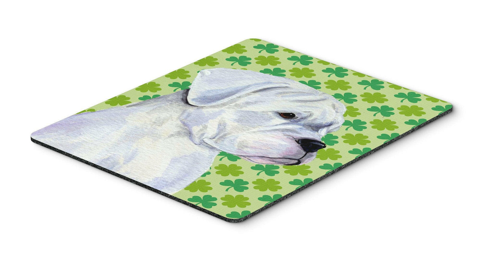 Boxer St. Patrick's Day Shamrock Portrait Mouse Pad, Hot Pad or Trivet by Caroline's Treasures