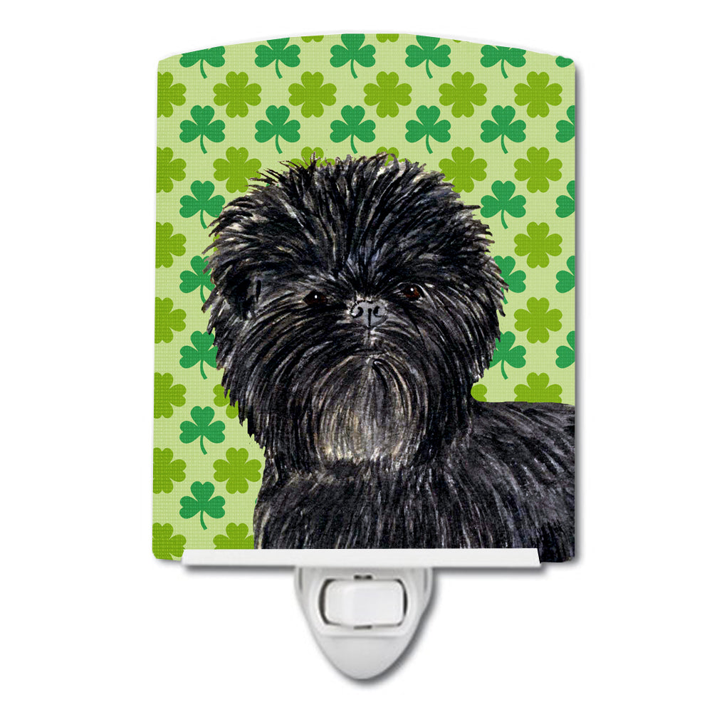 Affenpinscher St. Patrick&#39;s Day Shamrock Portrait Ceramic Night Light SS4442CNL - the-store.com